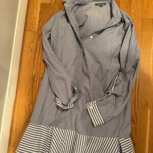 Fred & Sibel Blue Stripe Short Polo Dress